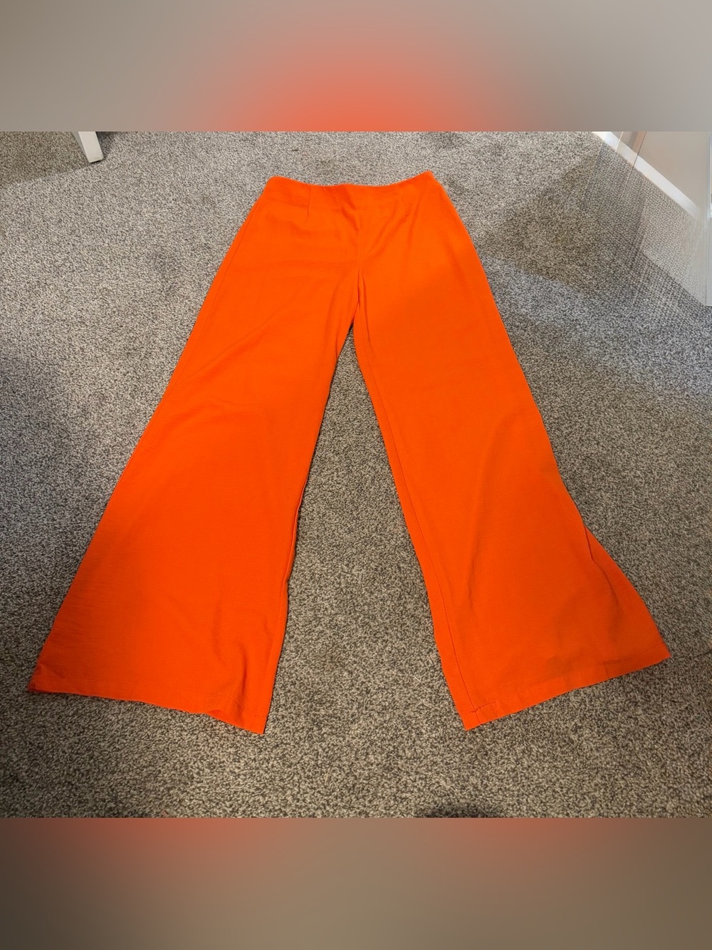 Love Encounter high waisted wide leg orange archer pants size L. NWT